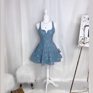 Adorable lace flair dress